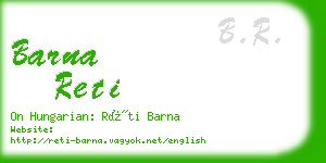 barna reti business card